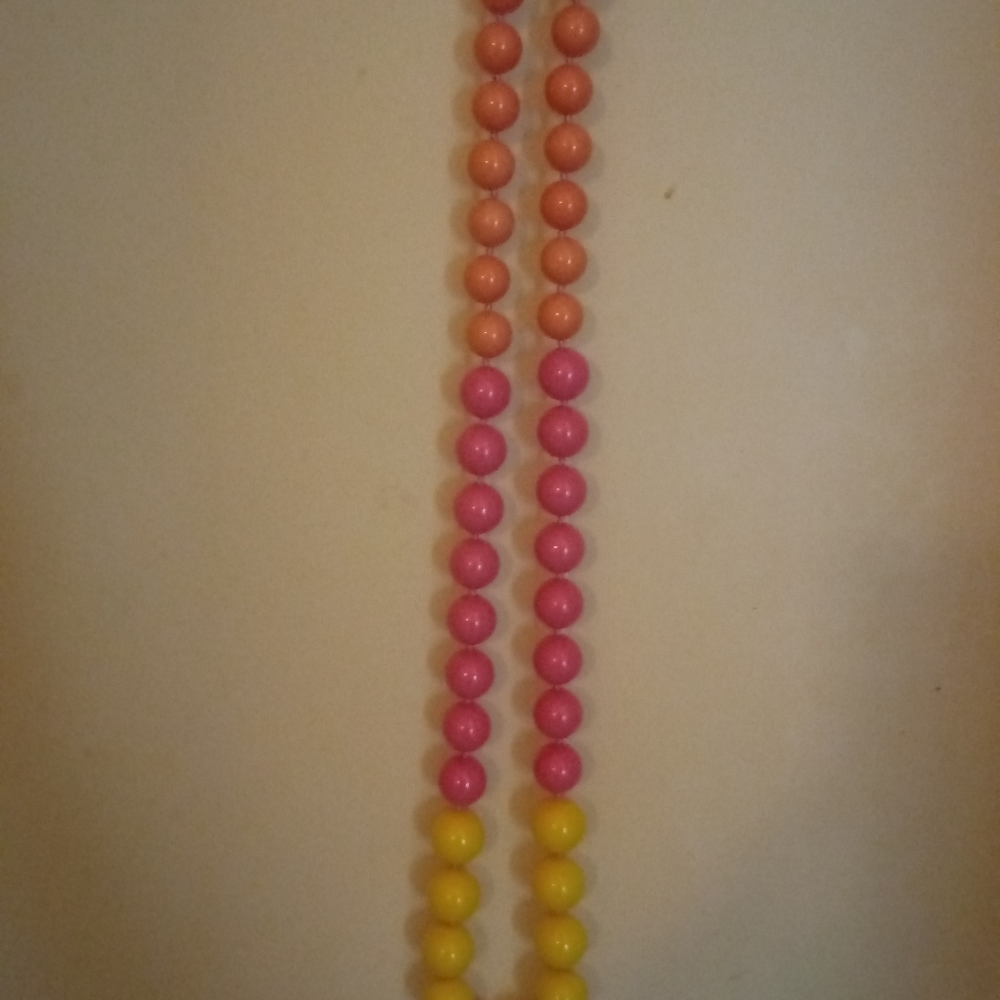 Wendy Mink Summer Necklace. Pink Orange Yellow
